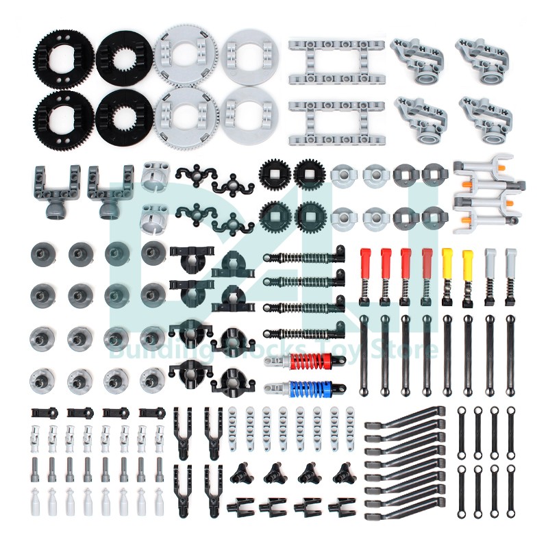 Tech Gear Accessories - 148 Peças MOC: Engrenagens, Hastes e