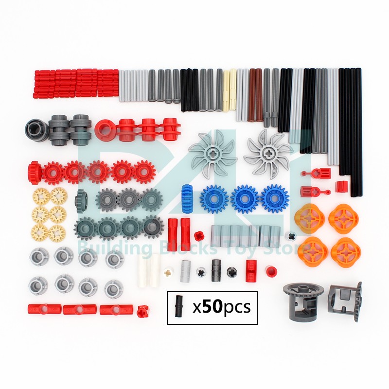 Tech Gear Accessories - 181 Peças MOC: Conectores de Eixo,